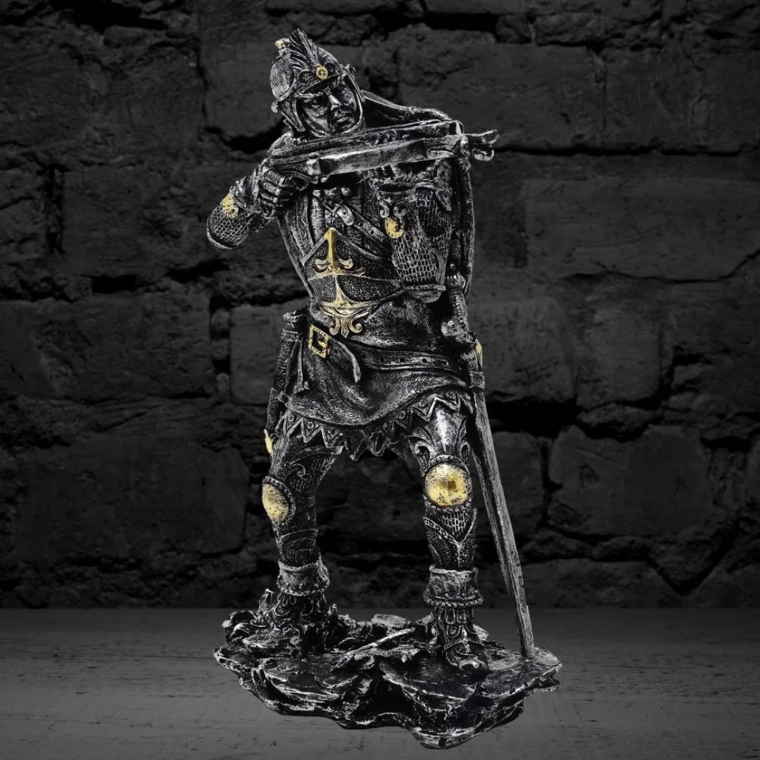Figurka Średniowieczny Rycerz z Kuszą 20cm Kusznik - Prezent Retro - MC-23151 — zdjęcie 5