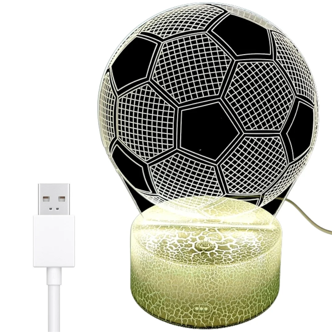 Lampka nocna Piłka - Prezent dla Piłkarza Gadżet - 3 kolory - P107 — zdjęcie 2