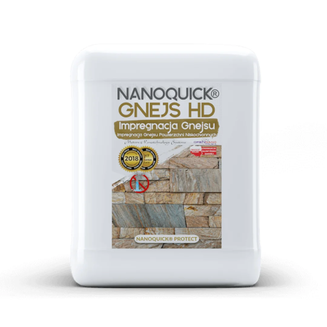 Impregnat Profesjonalny do Elewacji Tarasu Kamienia NANOQUICK Gnejs HD