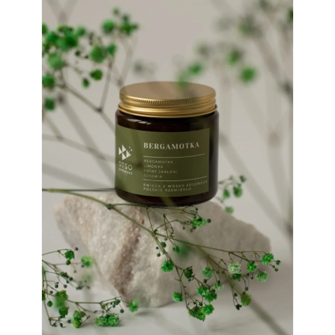 Świeca sojowa Bergamotka - świeca sojowa zapachowa - 120 ml