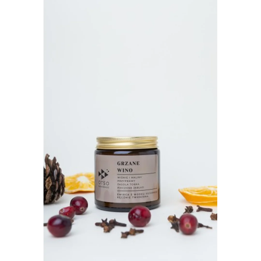 Świeca sojowa Grzane wino - świeca sojowa zapachowa - 120 ml
