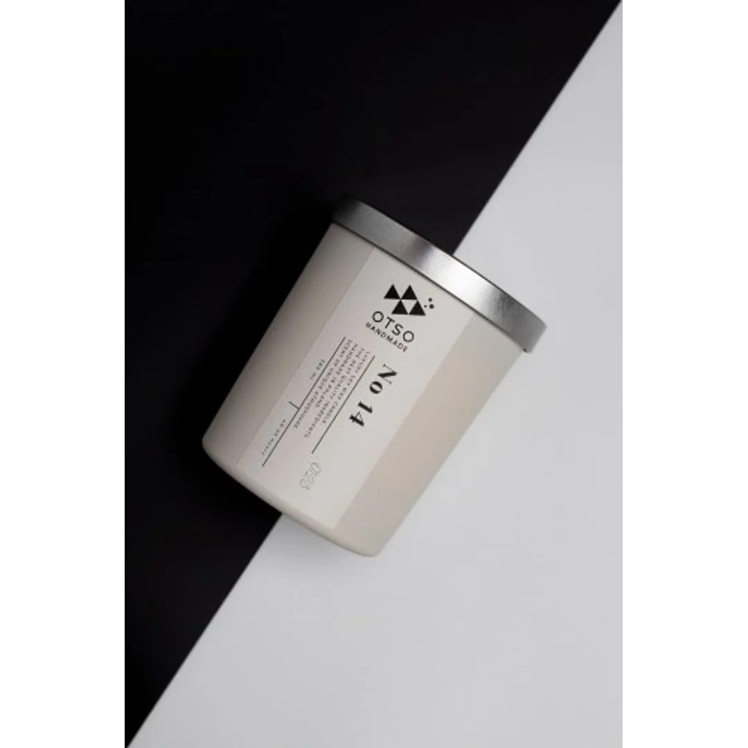 Świeca sojowa No 14 biała - świeca sojowa zapachowa WHITE OTSO - 280 ml