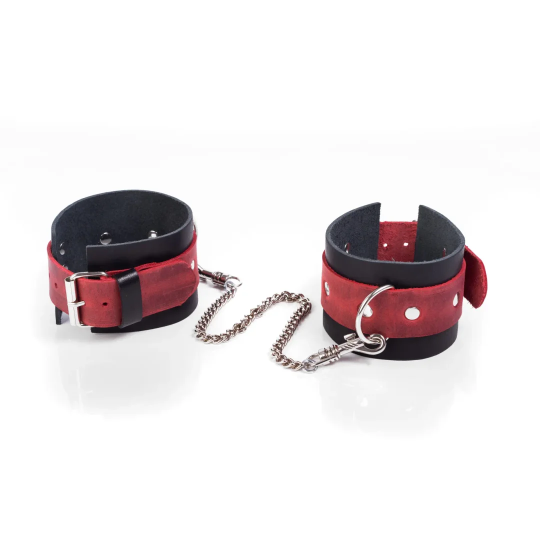 Kajdanki Crazy Horse Red L Whips
