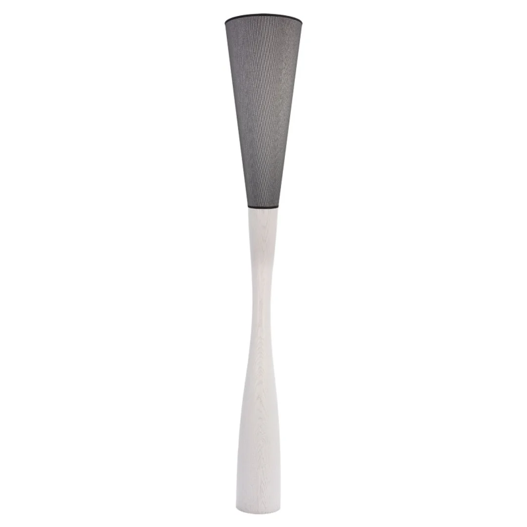 Lampa podłogowa CHINKA - biała - czarny