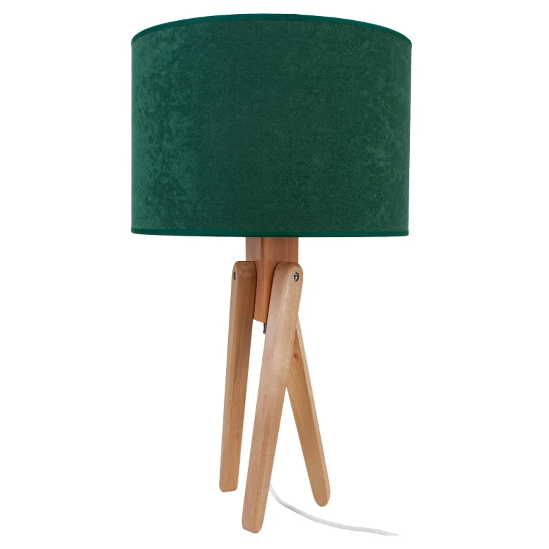 Lampa stołowa naturalna TRIVET butelkowa zieleń