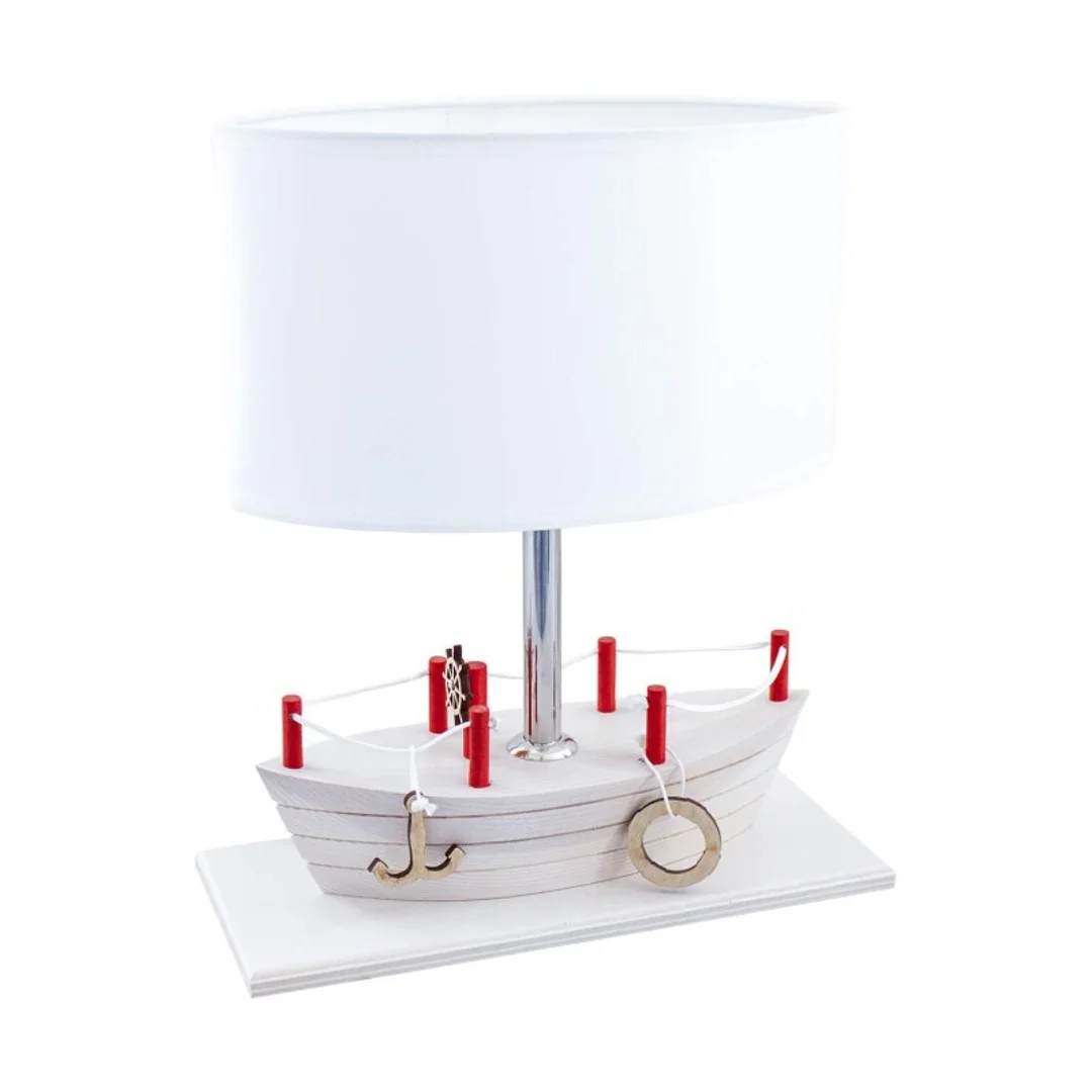 Lampa stołowa Statek biały