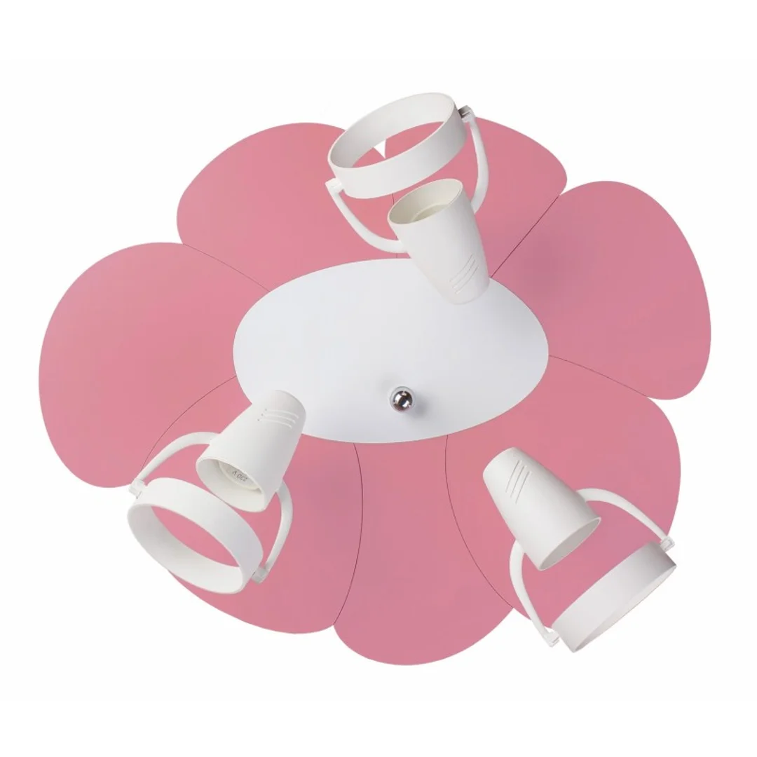 Lampa sufitowa plafon Płatek różowo-biały
