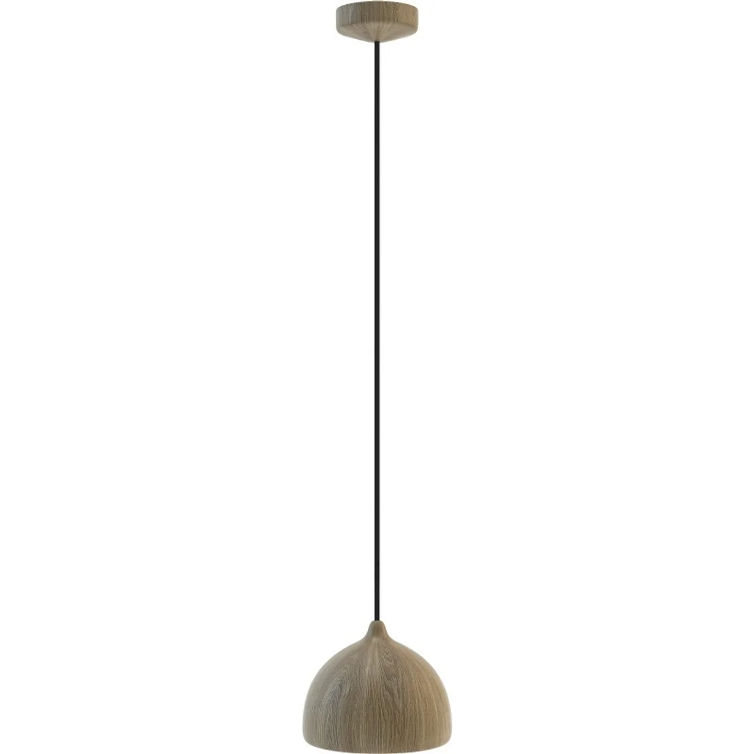 Lampa wisząca Acorn I dąb - czarny przewód