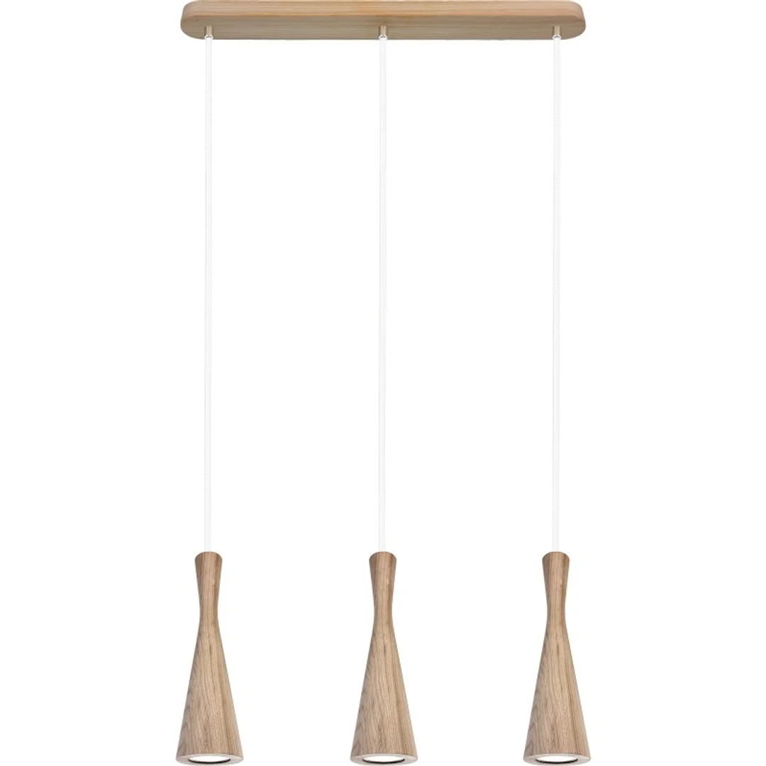Lampa wisząca dąb Vegas 3pł - biały