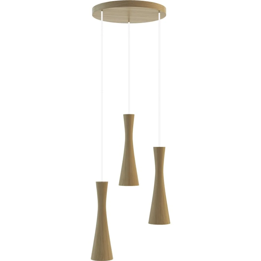 Lampa wisząca dąb Vegas 3pł (plafon) - biały