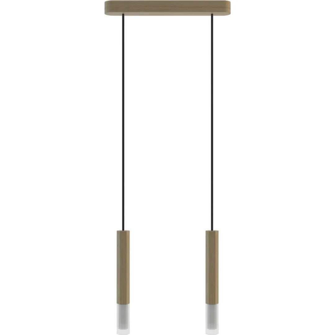 Lampa wisząca Madera2 Hexa 2 pł klosz dąb