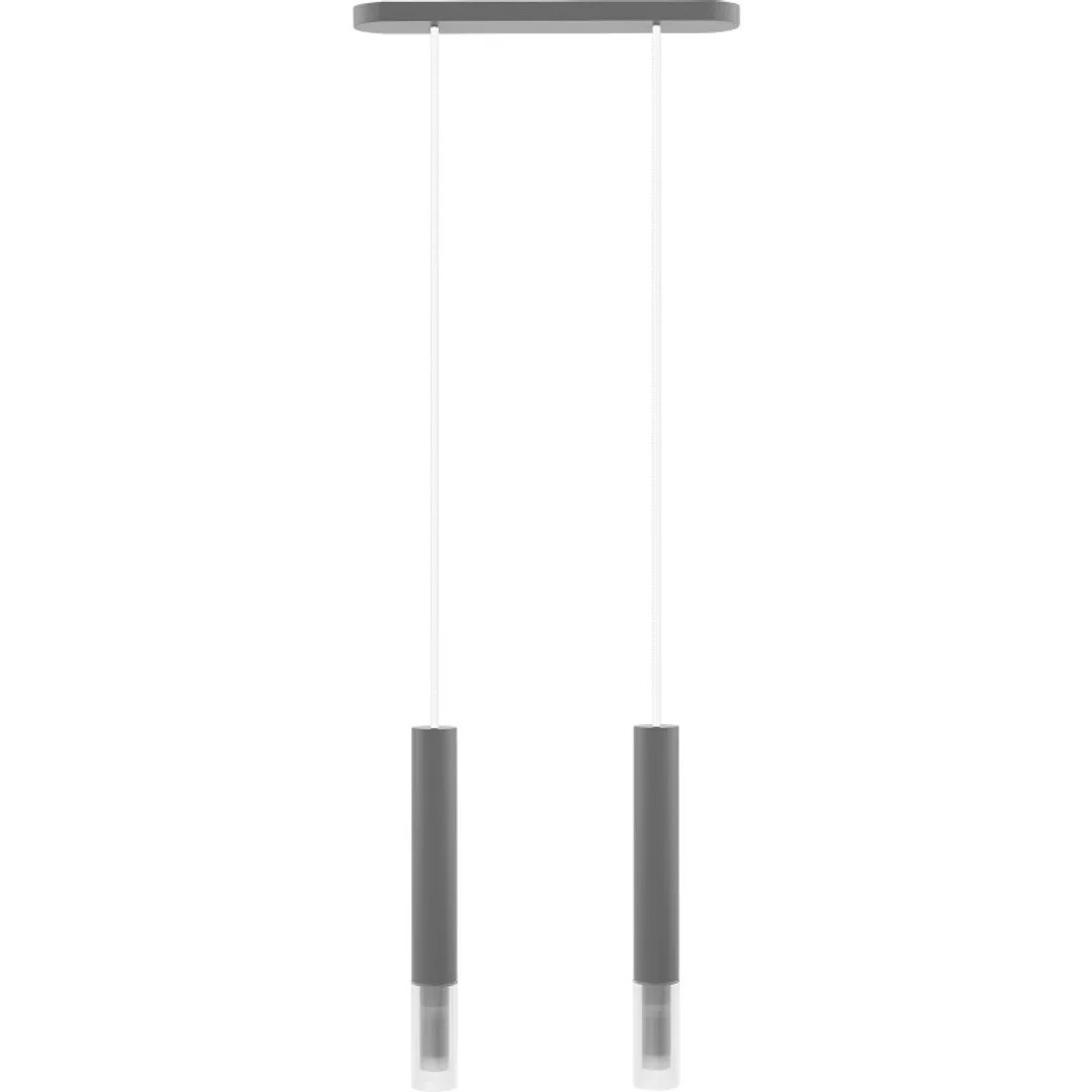Lampa wisząca Madera2 klosz 2pł szary