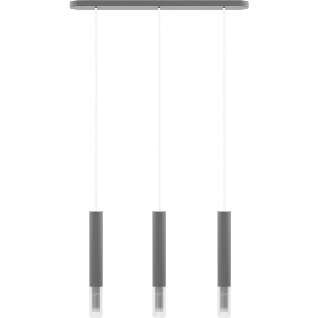 Lampa wisząca Madera2 klosz 3pł szary