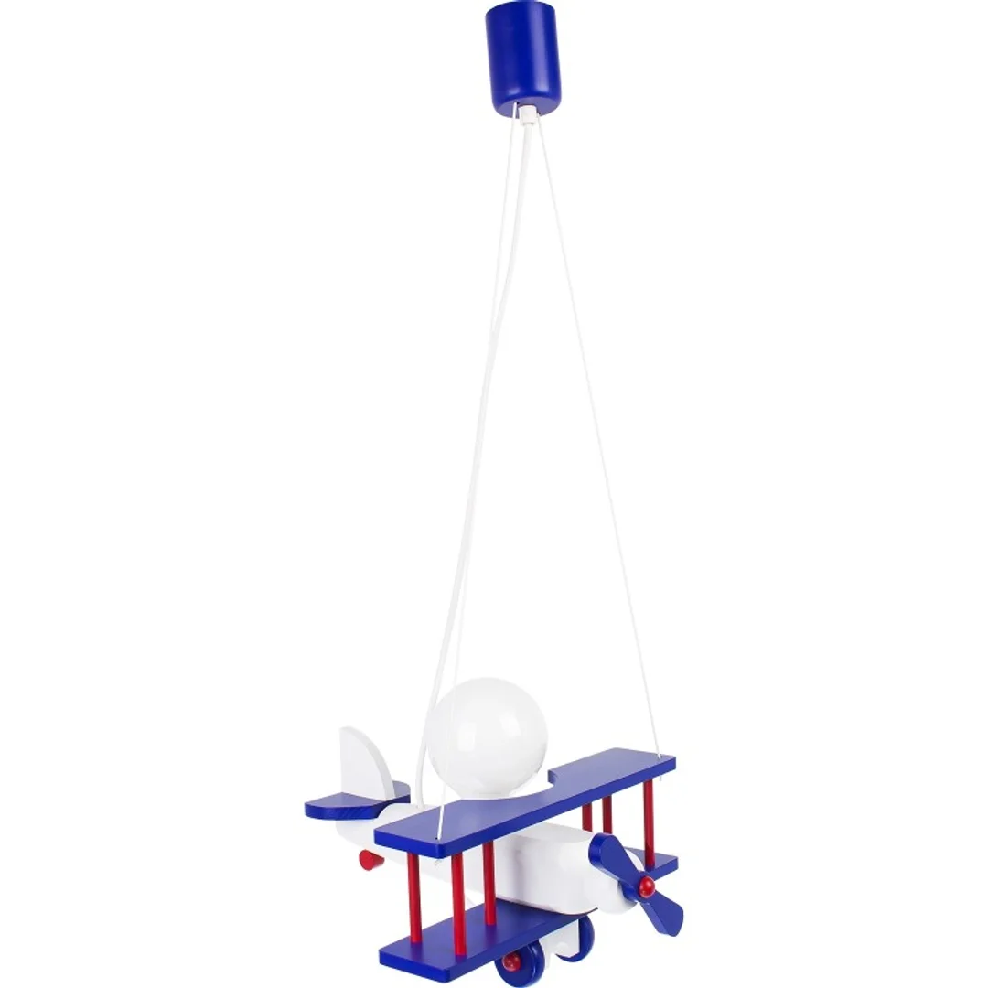 Lampa wisząca Samolot mały granatowo-biało-czerwony