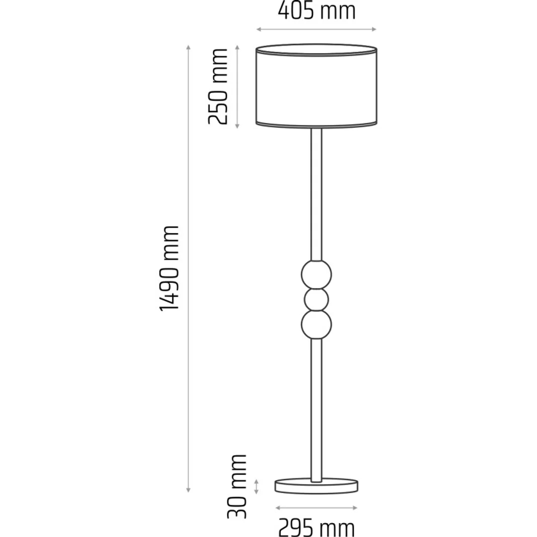 Lampa podłogowa Bolla szara — zdjęcie 3
