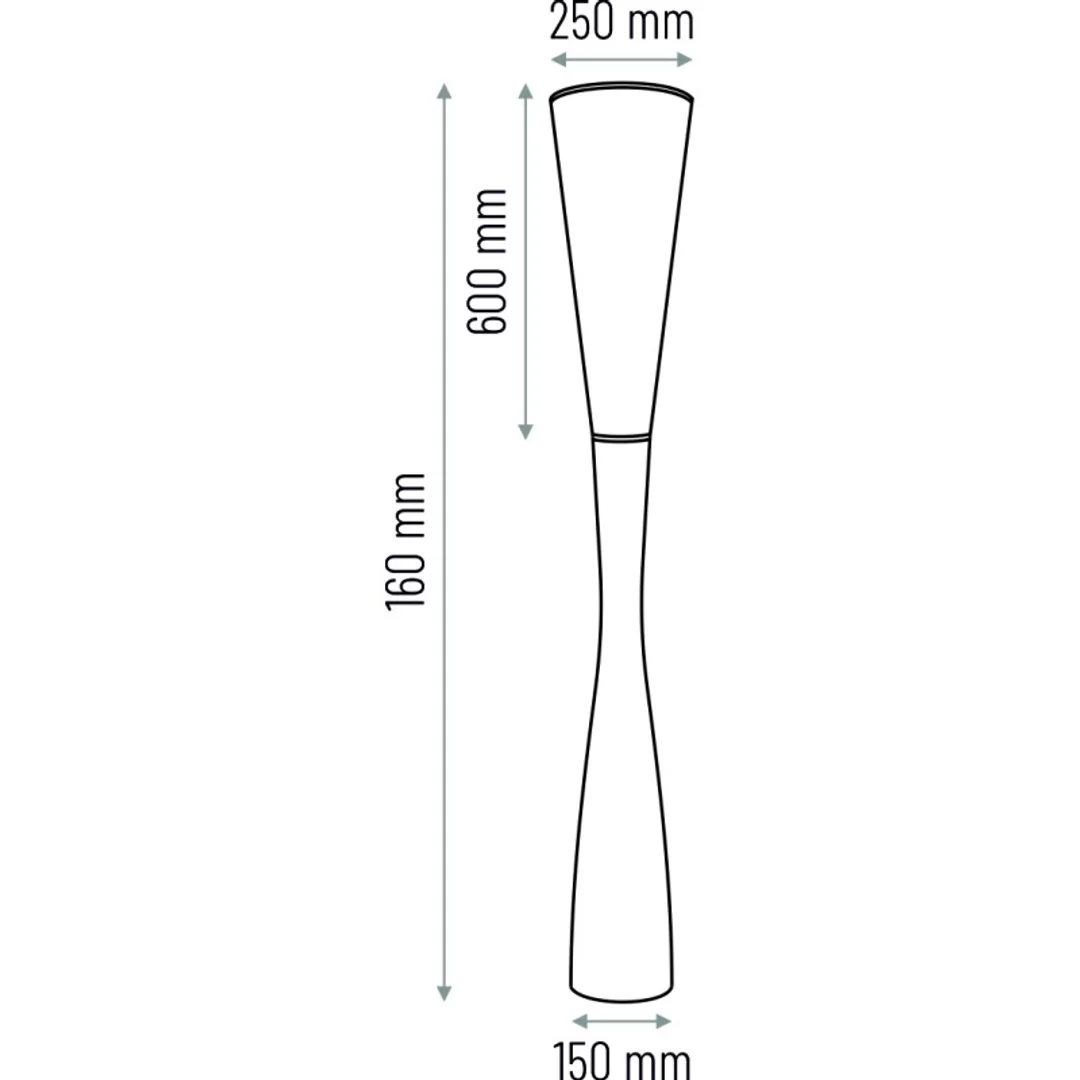 Lampa podłogowa CHINKA - biała - czarny — zdjęcie 3