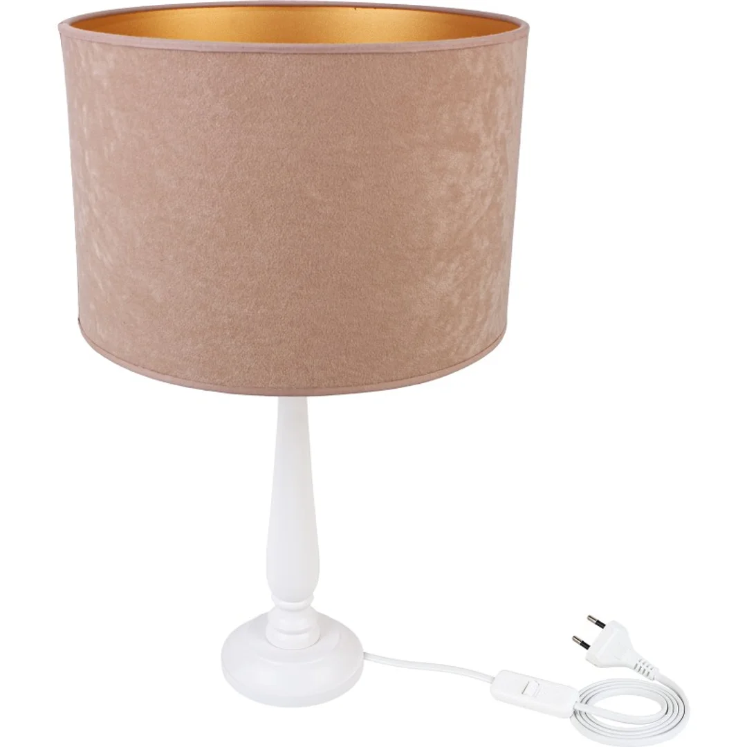 Lampa stołowa BERTA abażur beż — zdjęcie 2