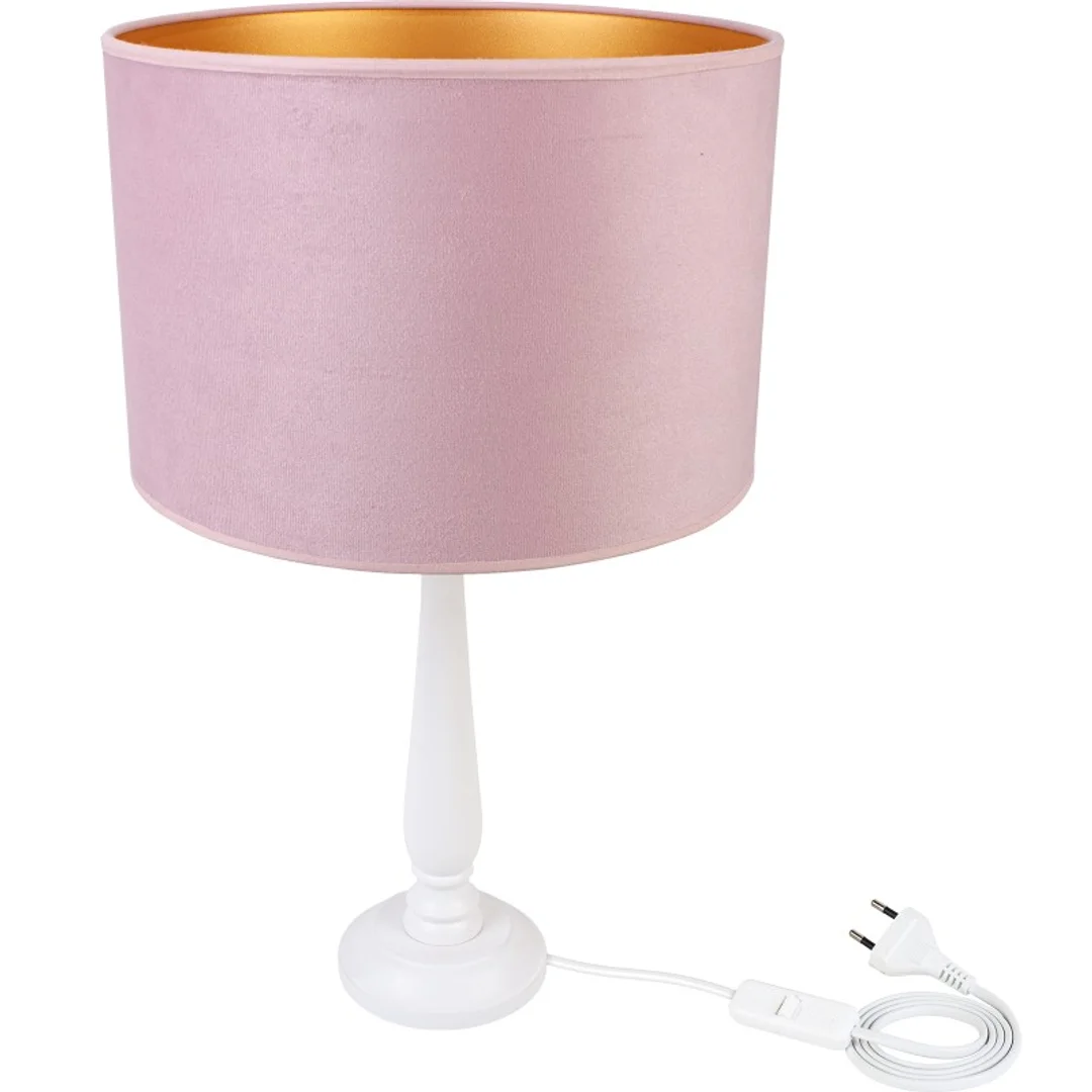Lampa stołowa BERTA pudrowy róż — zdjęcie 4