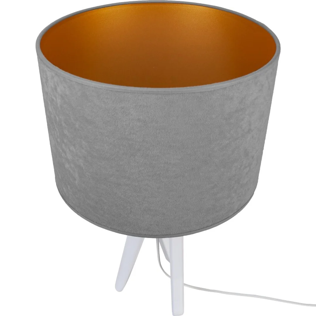 Lampa stołowa biała TRIVET szara — zdjęcie 3