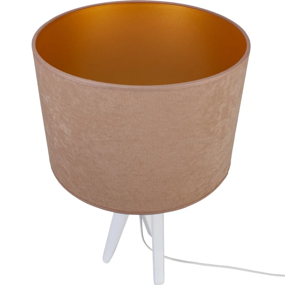 Lampa stołowa biały TRIVET beż — zdjęcie 4