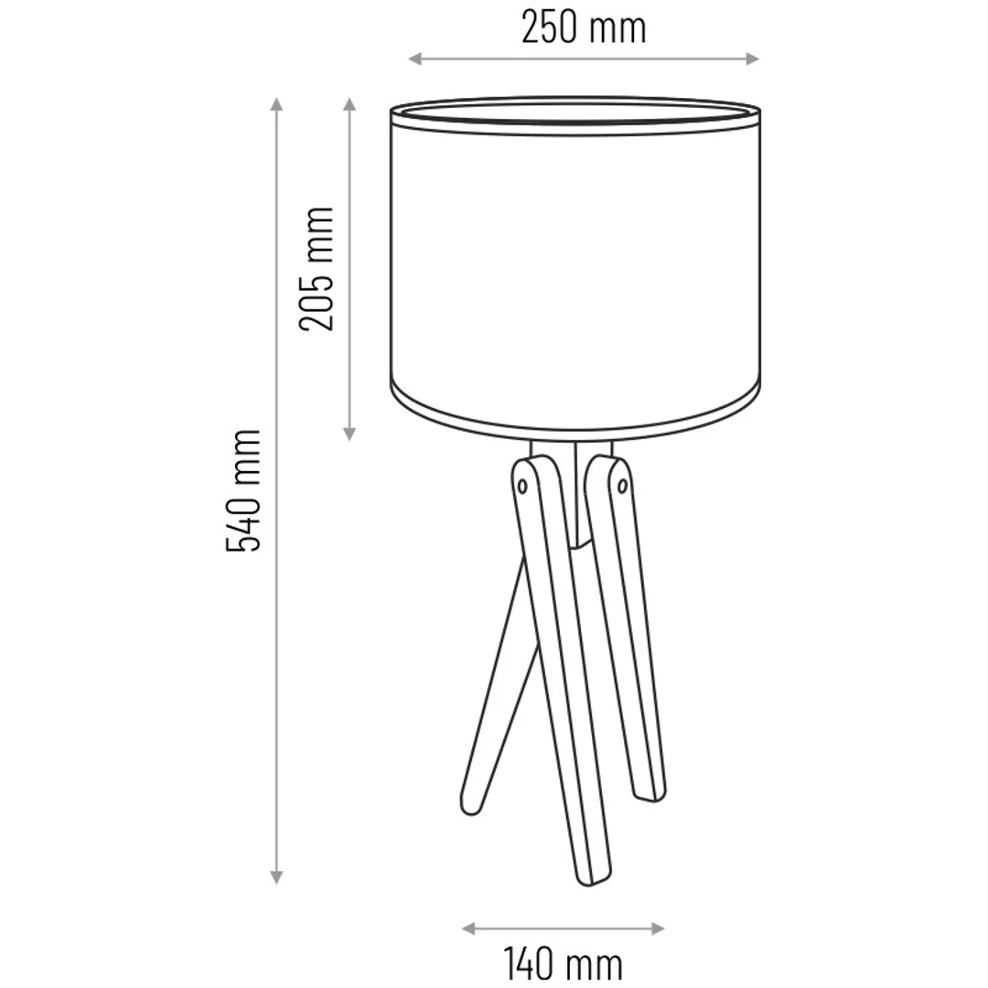 Lampa stołowa biały TRIVET beż — zdjęcie 5