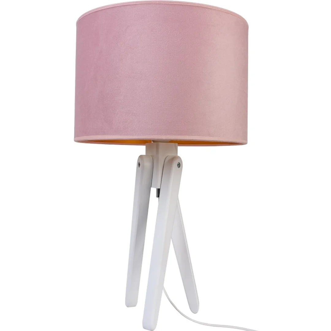 Lampa stołowa biały TRIVET pudrowy róż — zdjęcie 2