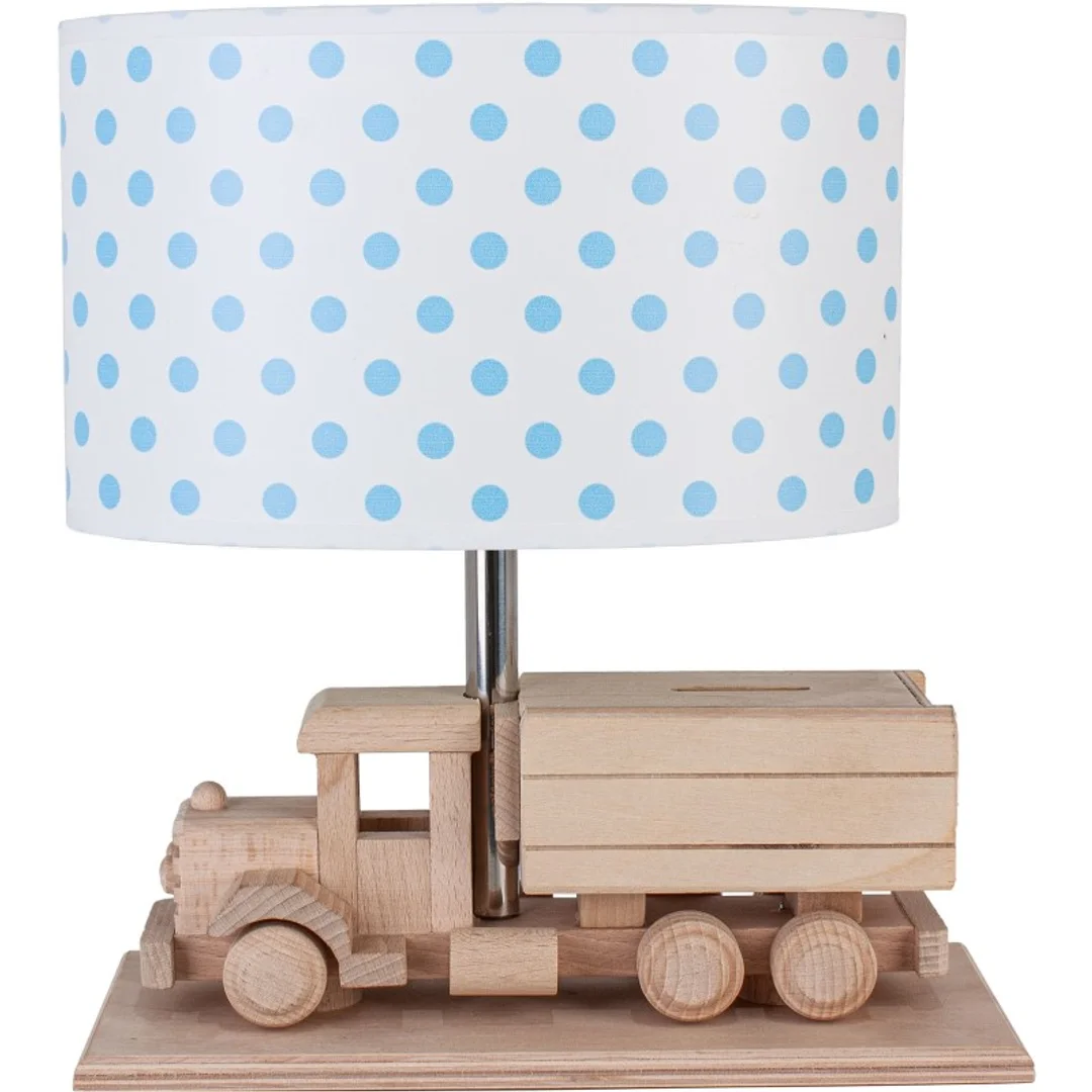 Lampa stołowa Ciężarówka - Skarbonka - kropki — zdjęcie 3