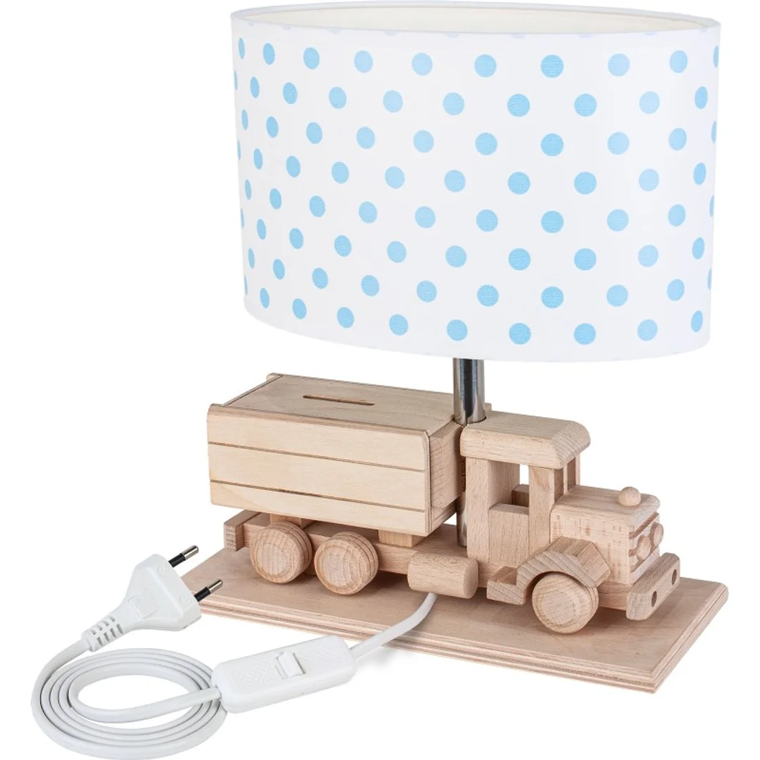 Lampa stołowa Ciężarówka - Skarbonka - kropki — zdjęcie 4