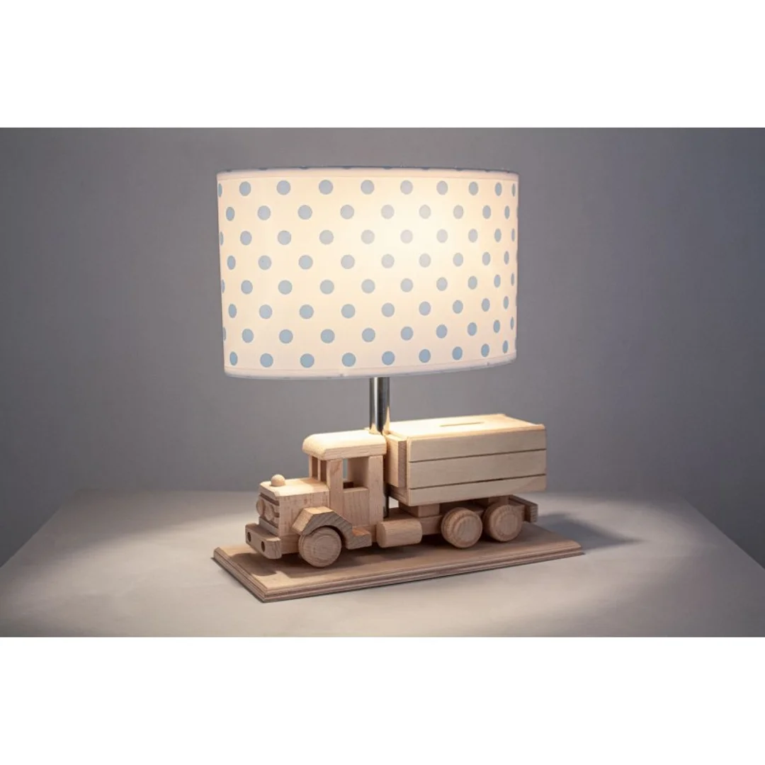Lampa stołowa Ciężarówka - Skarbonka - kropki — zdjęcie 5
