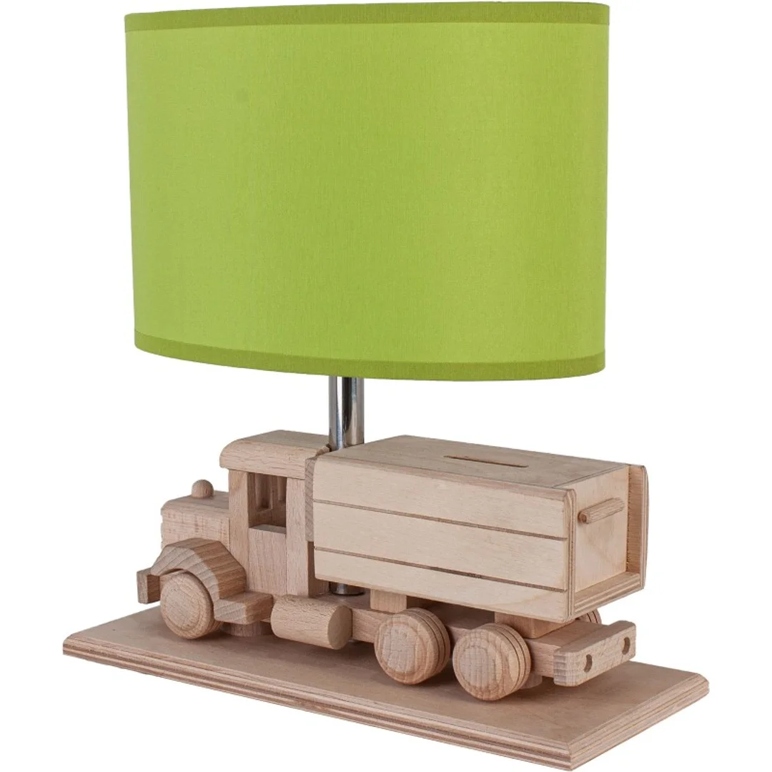 Lampa stołowa Ciężarówka - Skarbonka - zielona — zdjęcie 3