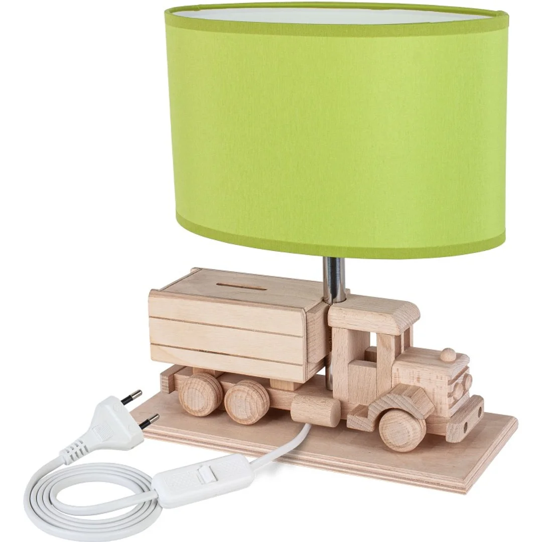 Lampa stołowa Ciężarówka - Skarbonka - zielona — zdjęcie 4