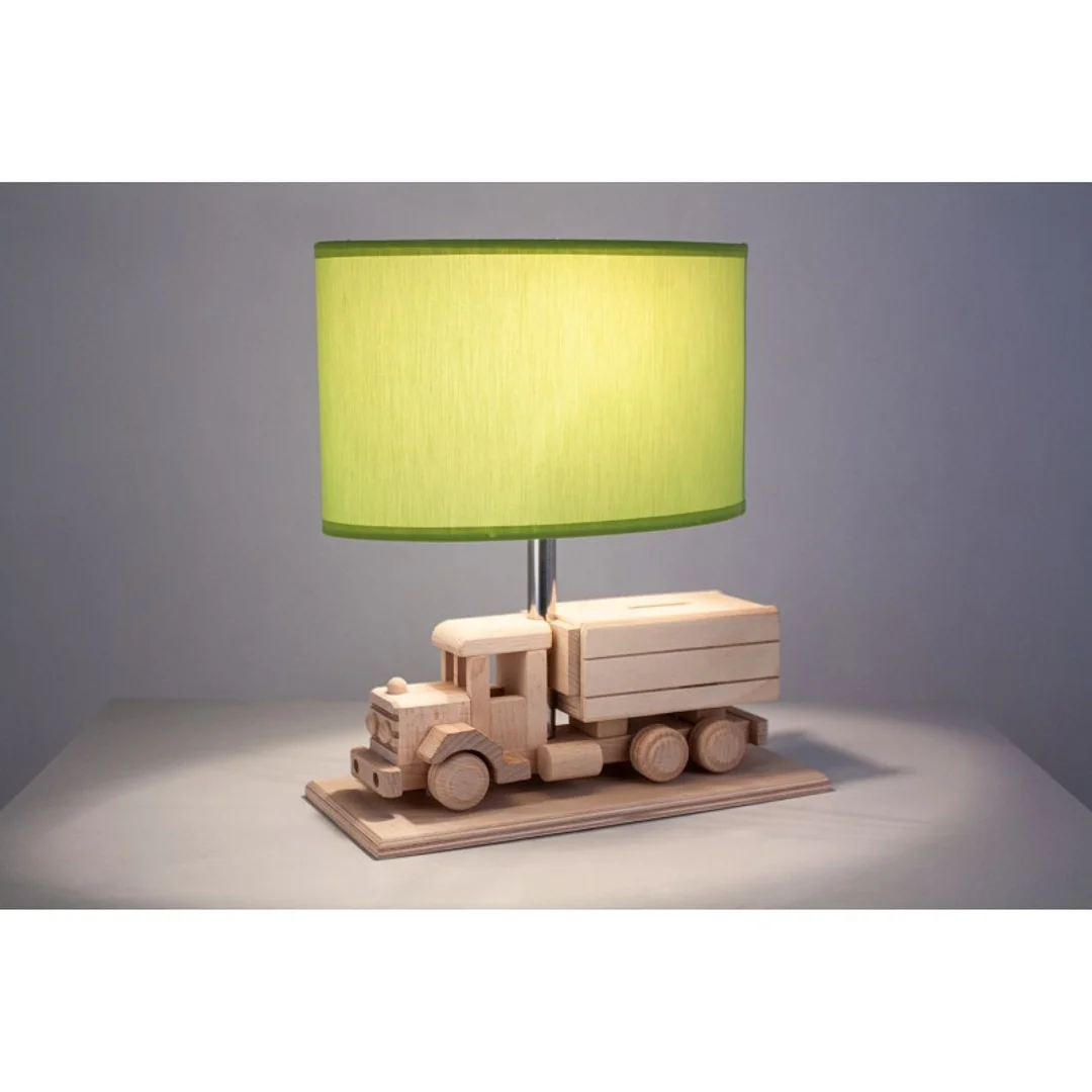 Lampa stołowa Ciężarówka - Skarbonka - zielona — zdjęcie 5