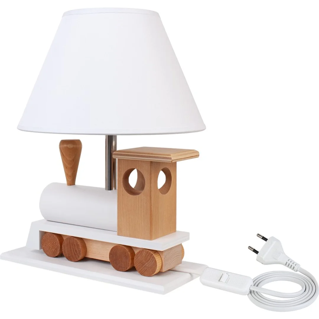 Lampa stołowa Lokomotywa biała — zdjęcie 5