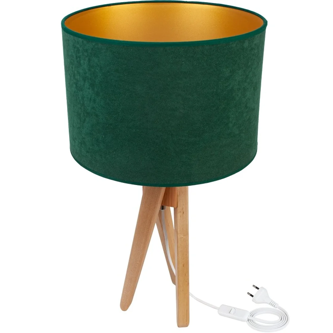 Lampa stołowa naturalna TRIVET butelkowa zieleń — zdjęcie 2
