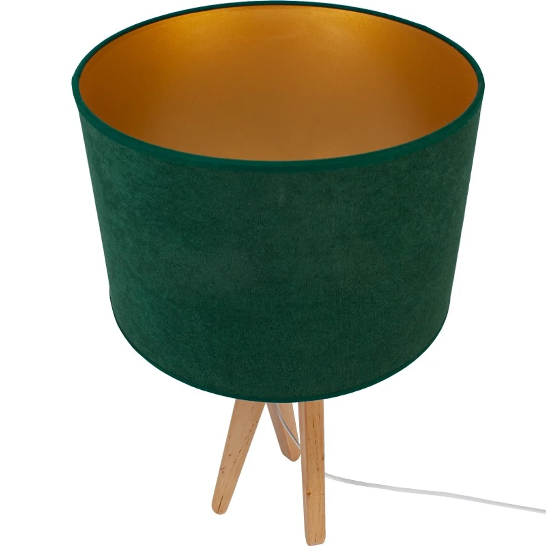 Lampa stołowa naturalna TRIVET butelkowa zieleń — zdjęcie 3