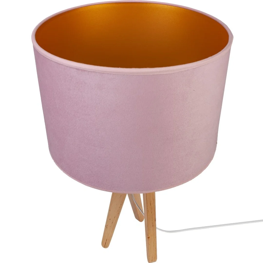 Lampa stołowa naturalna TRIVET pudrowy róż — zdjęcie 2