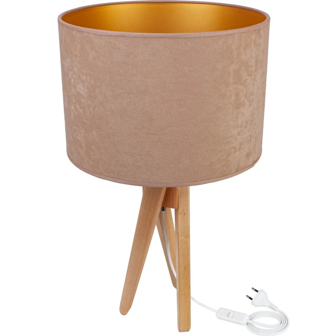 Lampa stołowa naturalny TRIVET beż — zdjęcie 2
