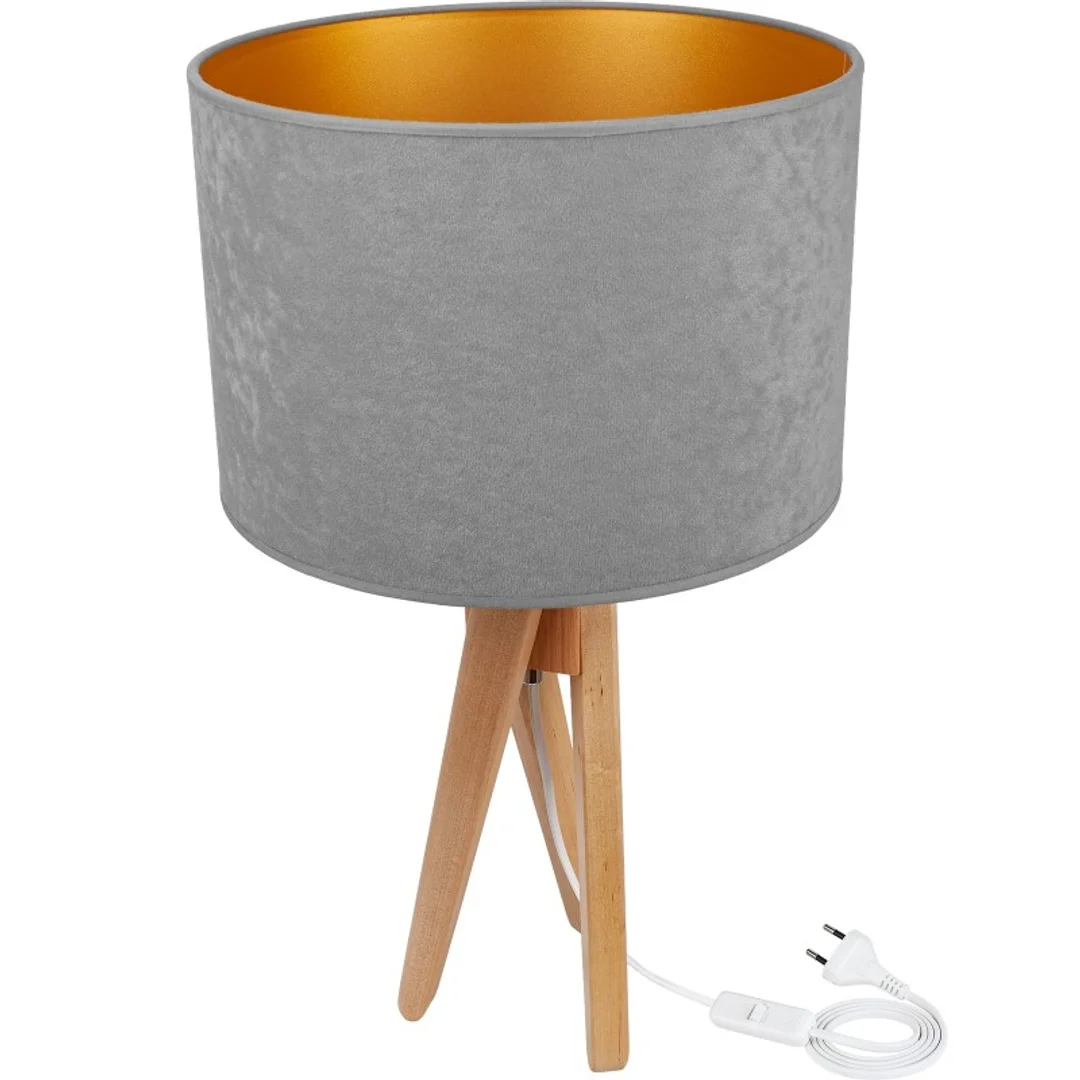 Lampa stołowa naturalny TRIVET szary — zdjęcie 3
