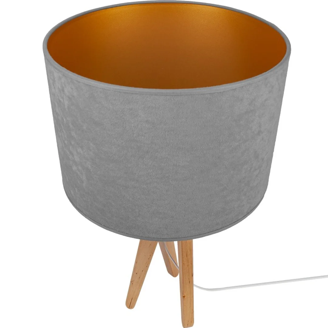 Lampa stołowa naturalny TRIVET szary — zdjęcie 4