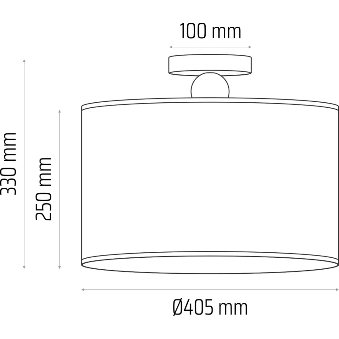 Lampa sufitowa fi40 Bolla kula beż — zdjęcie 4