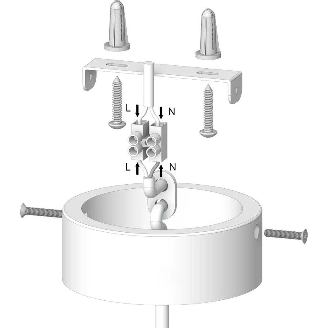 Lampa wisząca ACORN I dąb - biały przewód — zdjęcie 3