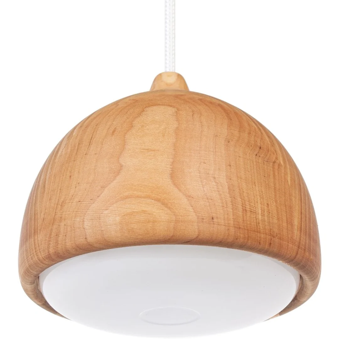 Lampa wisząca ACORN I olcha - biały przewód — zdjęcie 2