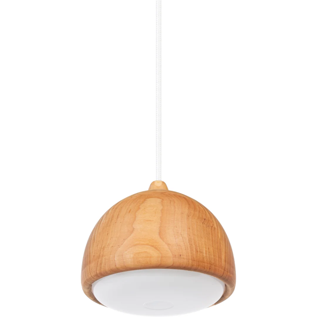 Lampa wisząca ACORN I olcha - biały przewód — zdjęcie 3