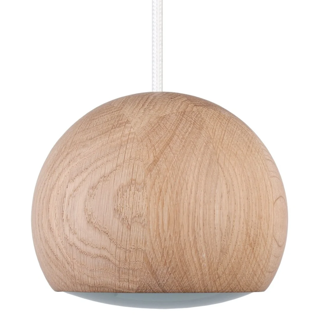 Lampa wisząca BALLI 1 pł dąb - biały — zdjęcie 4