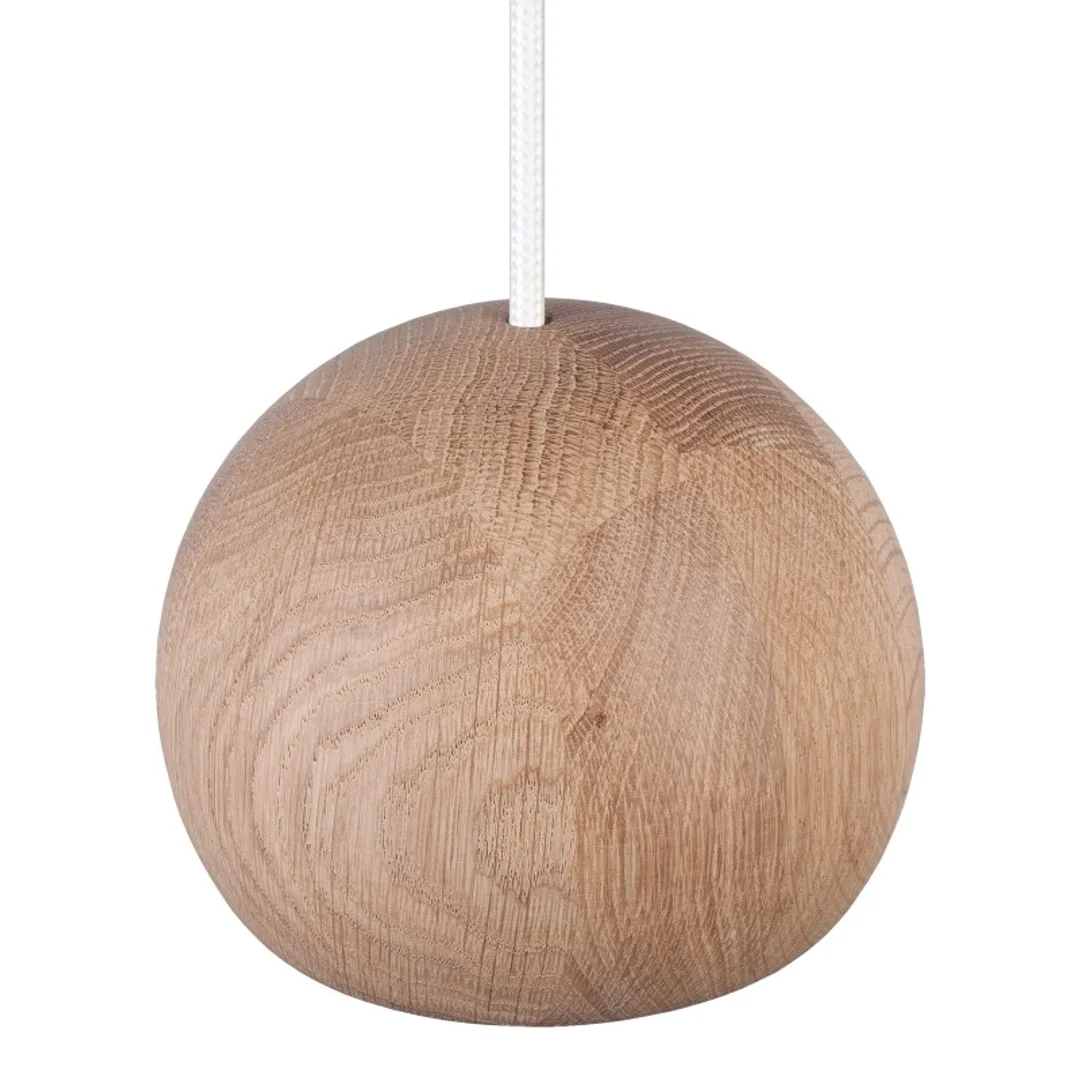 Lampa wisząca BALLI 1 pł dąb - biały — zdjęcie 5