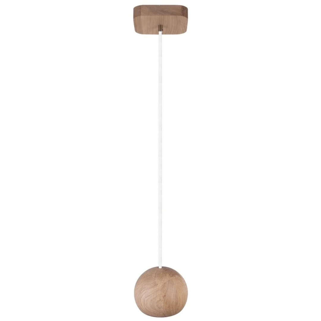 Lampa wisząca BALLI 1 pł dąb - biały — zdjęcie 6