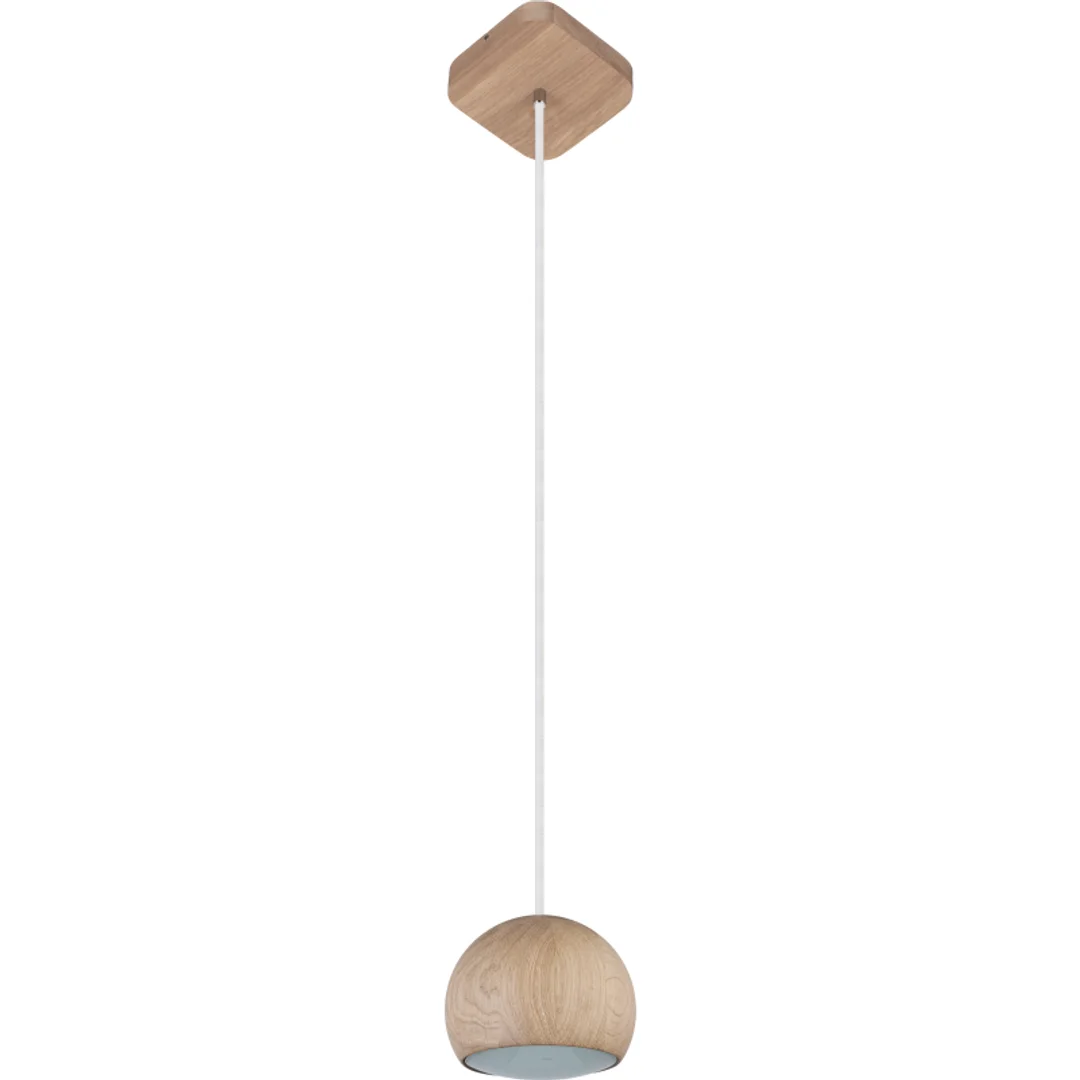 Lampa wisząca BALLI 1 pł dąb - biały — zdjęcie 7