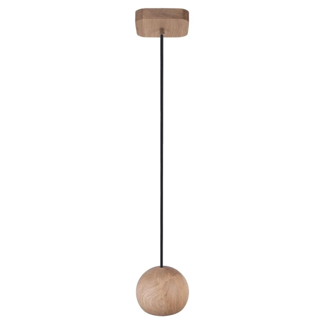 Lampa wisząca BALLI 1 pł dąb - czarny — zdjęcie 3