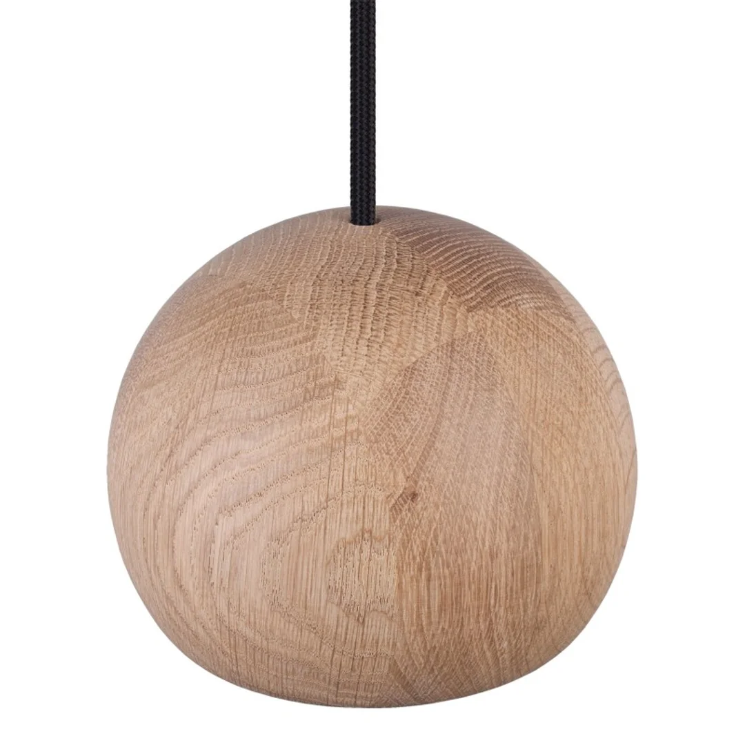 Lampa wisząca BALLI 1 pł dąb - czarny — zdjęcie 4