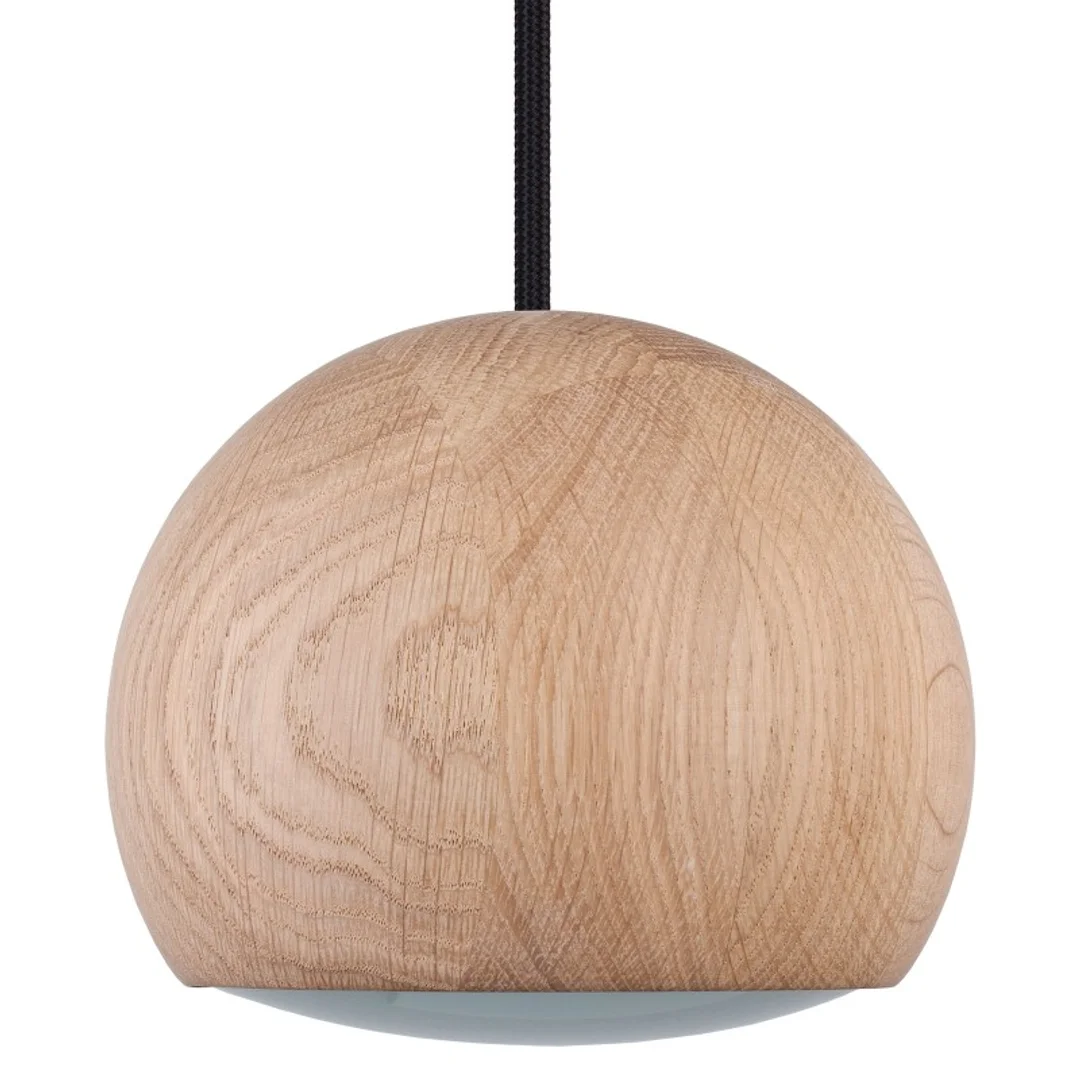 Lampa wisząca BALLI 1 pł dąb - czarny — zdjęcie 5